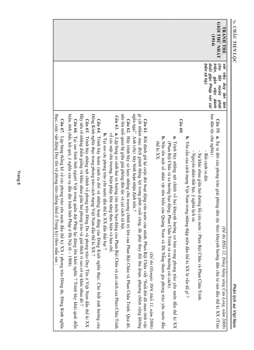 image for page Bộ đề thi luyện tập Môn Sử Phần Sử VN 1858 2000