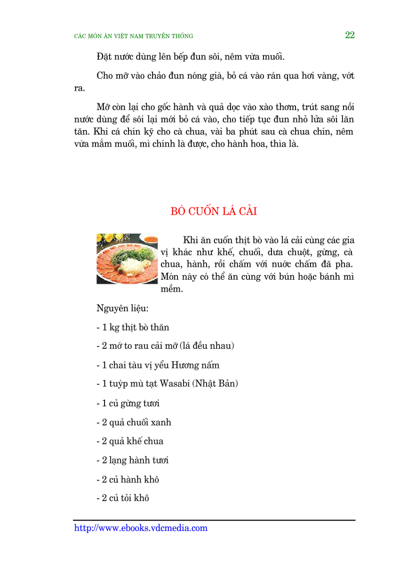 image for page Các món ăn Việt Nam truyền thống