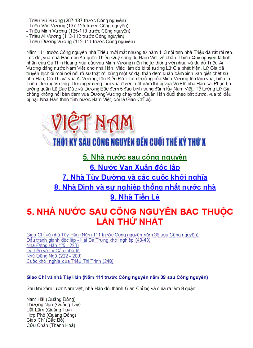 Các Triều Đại Việt Nam