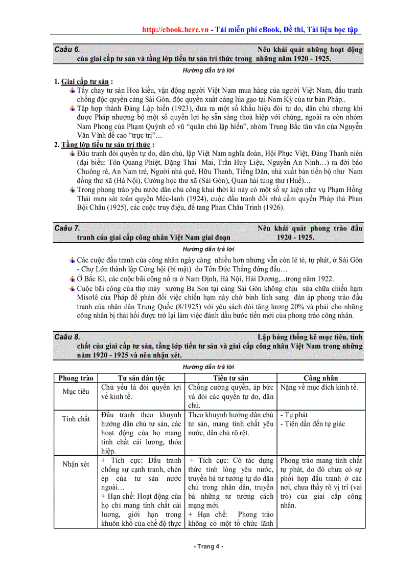 image for page Câu hỏi Ôn tập Lịch sử thi TN Hay rõ ràng