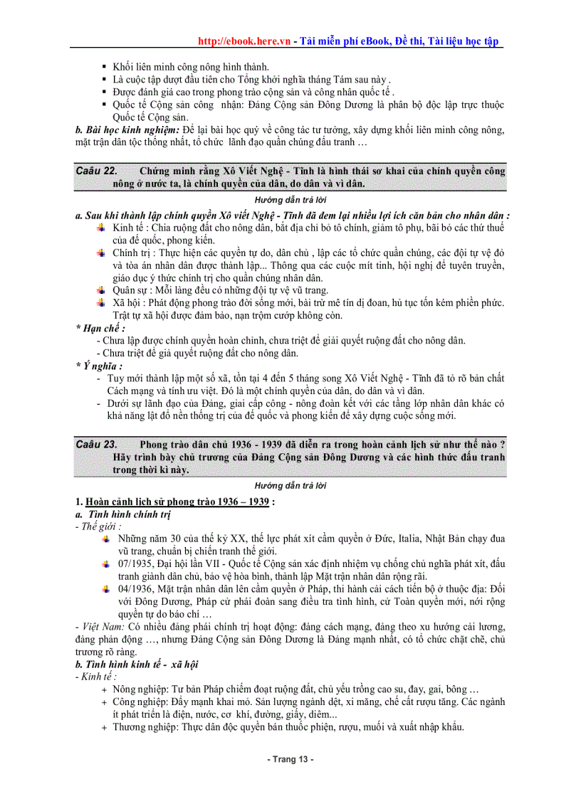 image for page Câu hỏi Ôn tập Lịch sử thi TN Hay rõ ràng