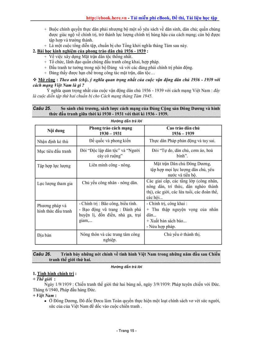 image for page Câu hỏi Ôn tập Lịch sử thi TN Hay rõ ràng