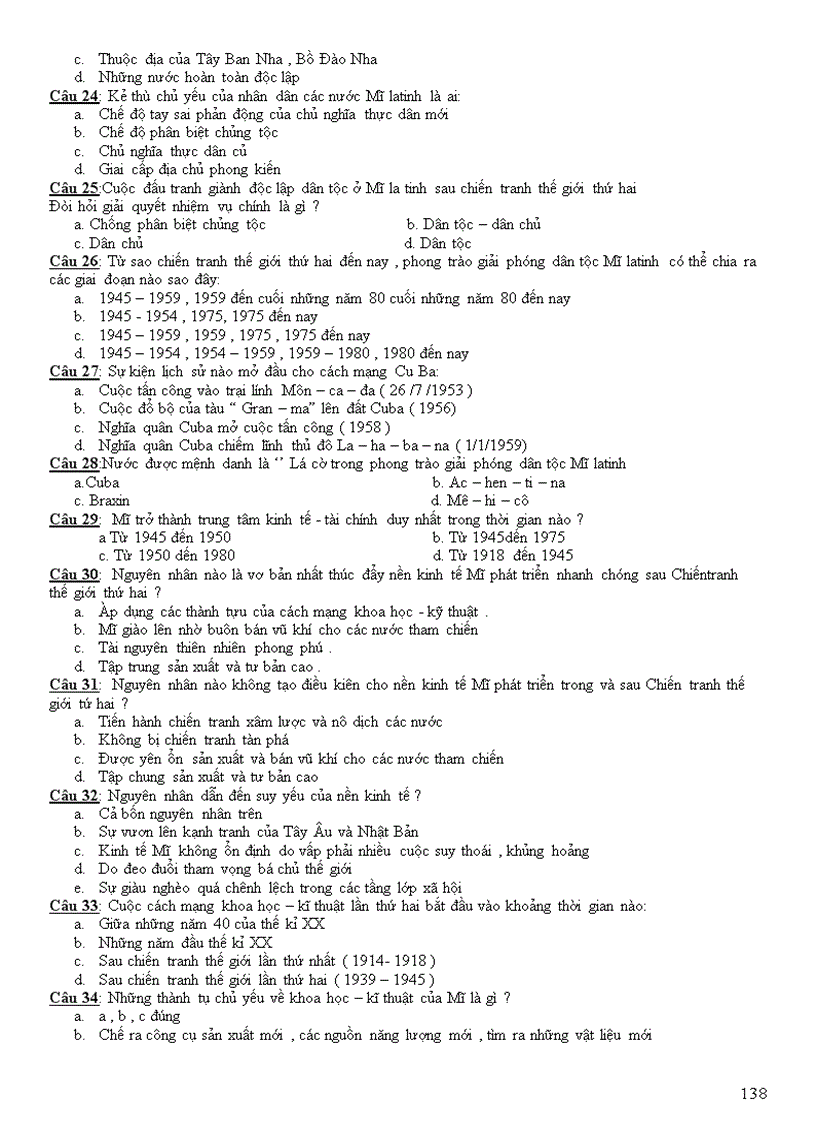 image for page Câu hỏi trắc nghiệm lịch sử 12