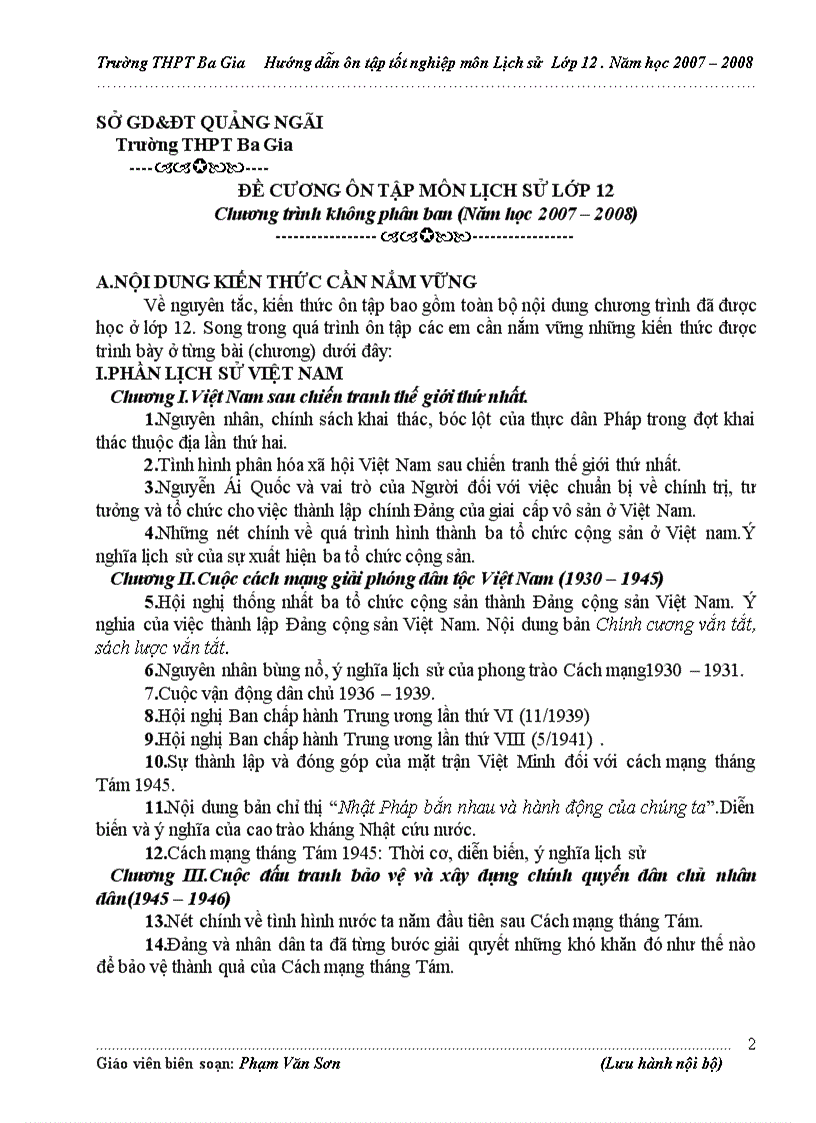 image for page Chương trình ôn thi TN ĐH