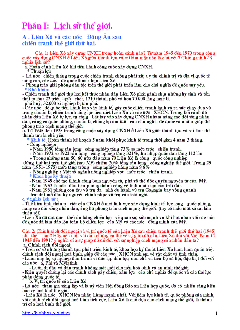 image for page Đề cương ôn tập lịch sử thế giới