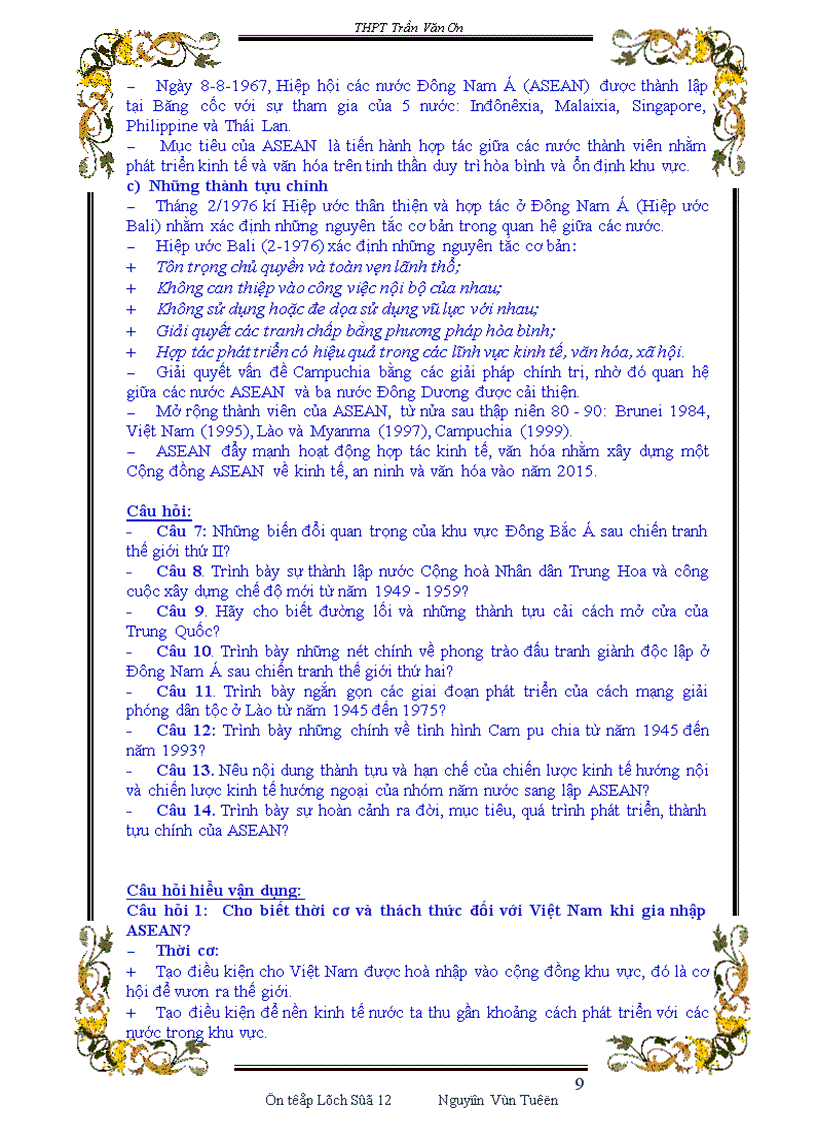 image for page Đề cương ôn tập thi tốt nghiệp THPT môn Lịch sử