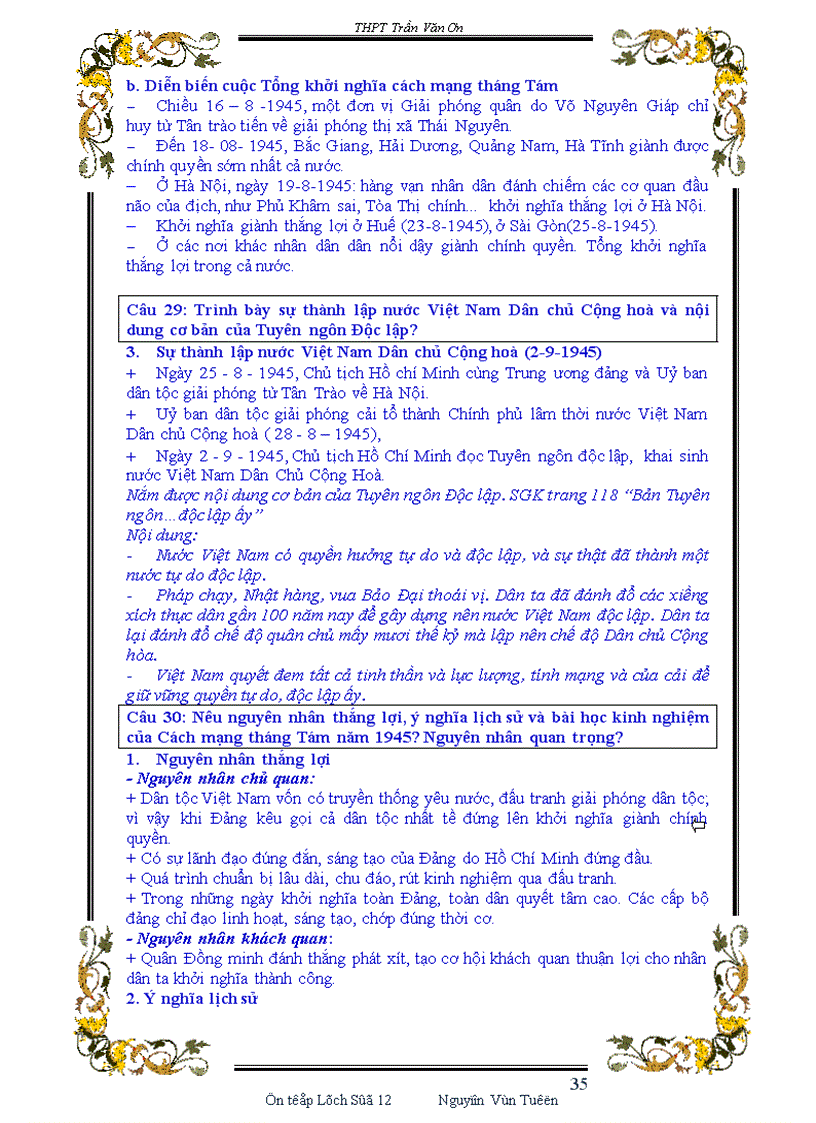 image for page Đề cương ôn tập thi tốt nghiệp THPT môn Lịch sử