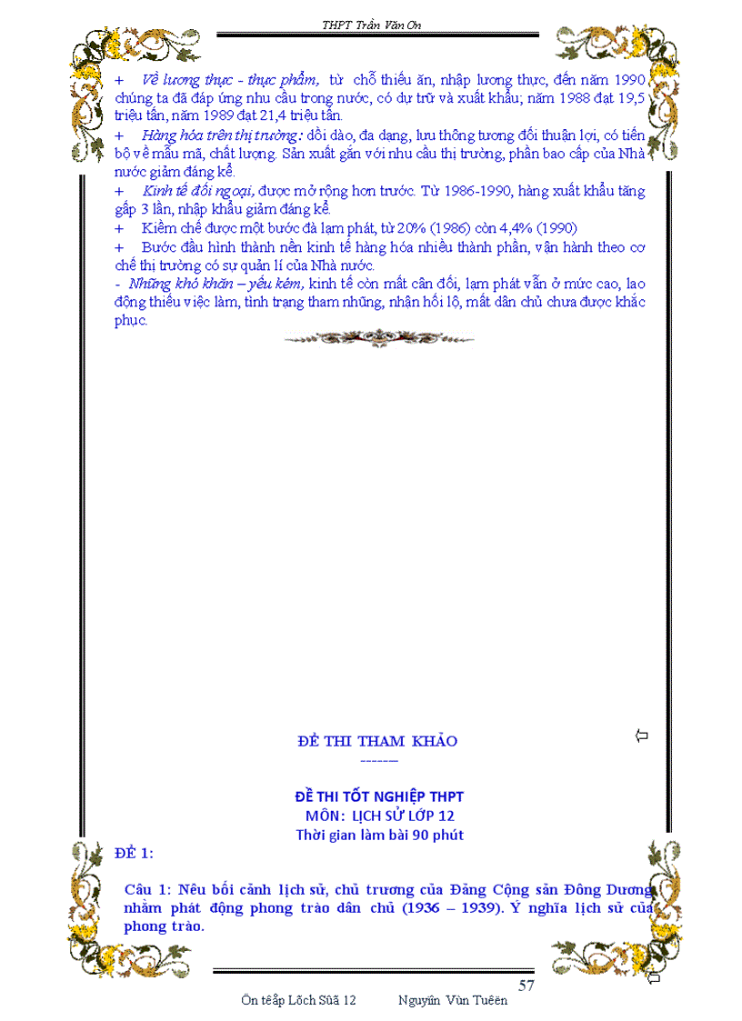 image for page Đề cương ôn tập thi tốt nghiệp THPT môn Lịch sử