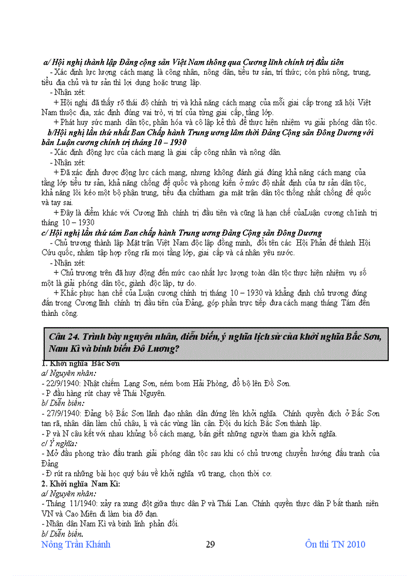 image for page Đề cương ôn thi TN 2010 1