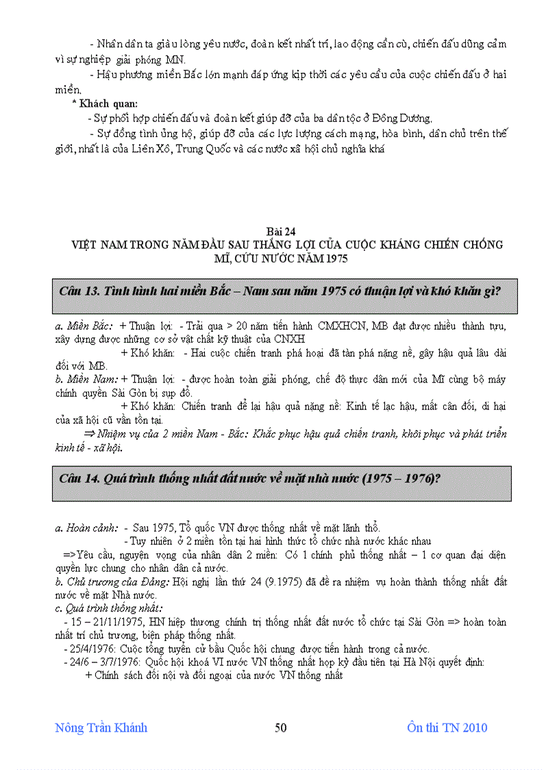 image for page Đề cương ôn thi TN 2010 1