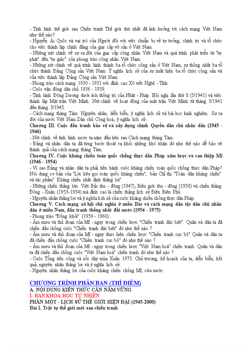 image for page Đề cương ôn thi TN môn lịch sử PTTH 2008