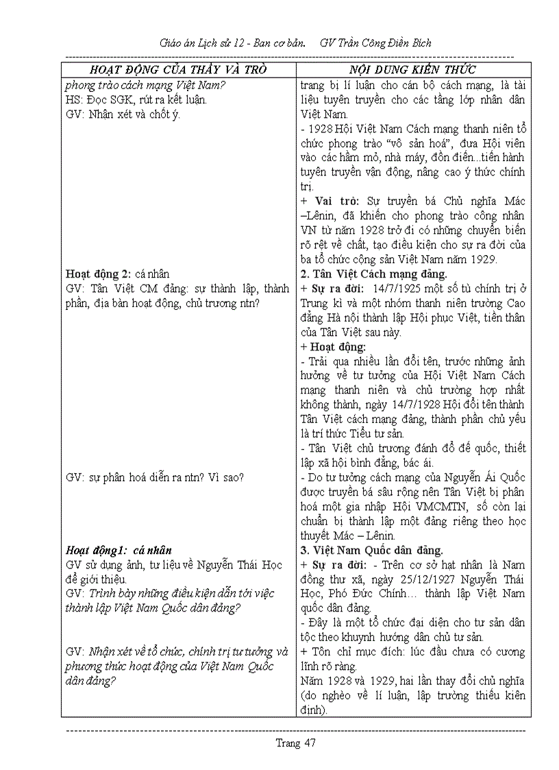 image for page Giao an 12 da chinh theo chuan kien thuc ki nang