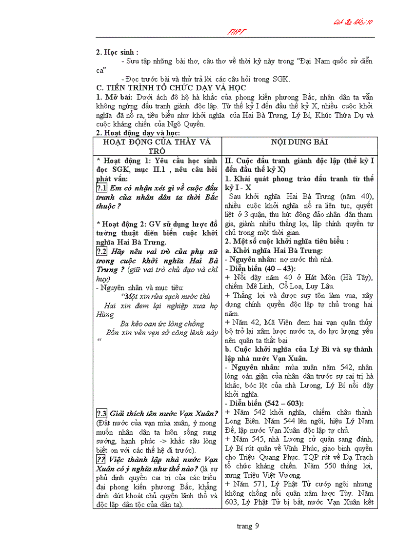 image for page Giao an lich su 10 co ban da chinh sua