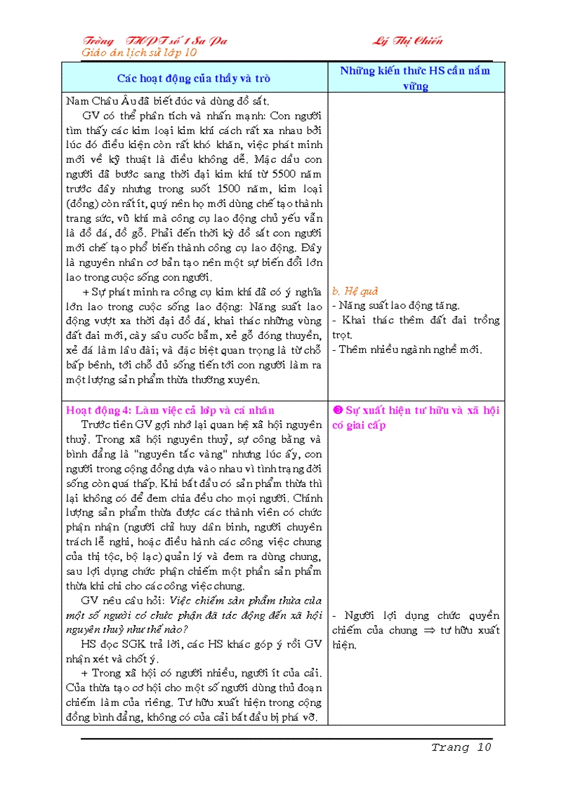 image for page Giáo án Lịch sử 10