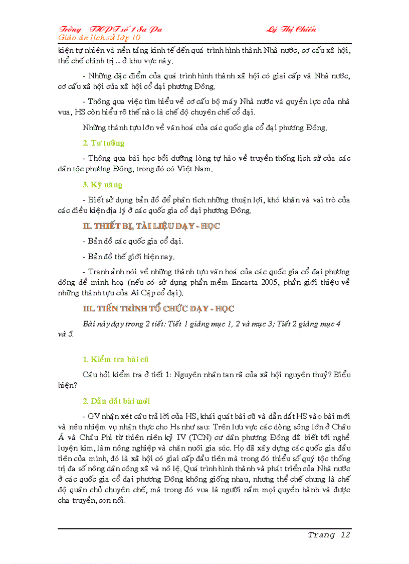 image for page Giáo án Lịch sử 10