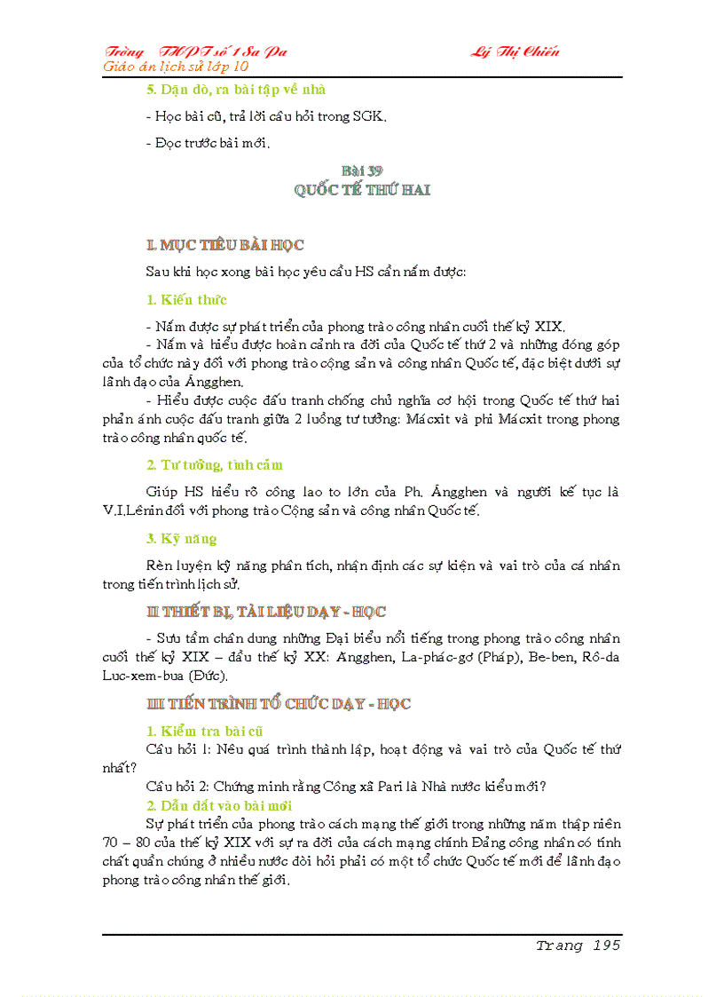 image for page Giáo án Lịch sử 10