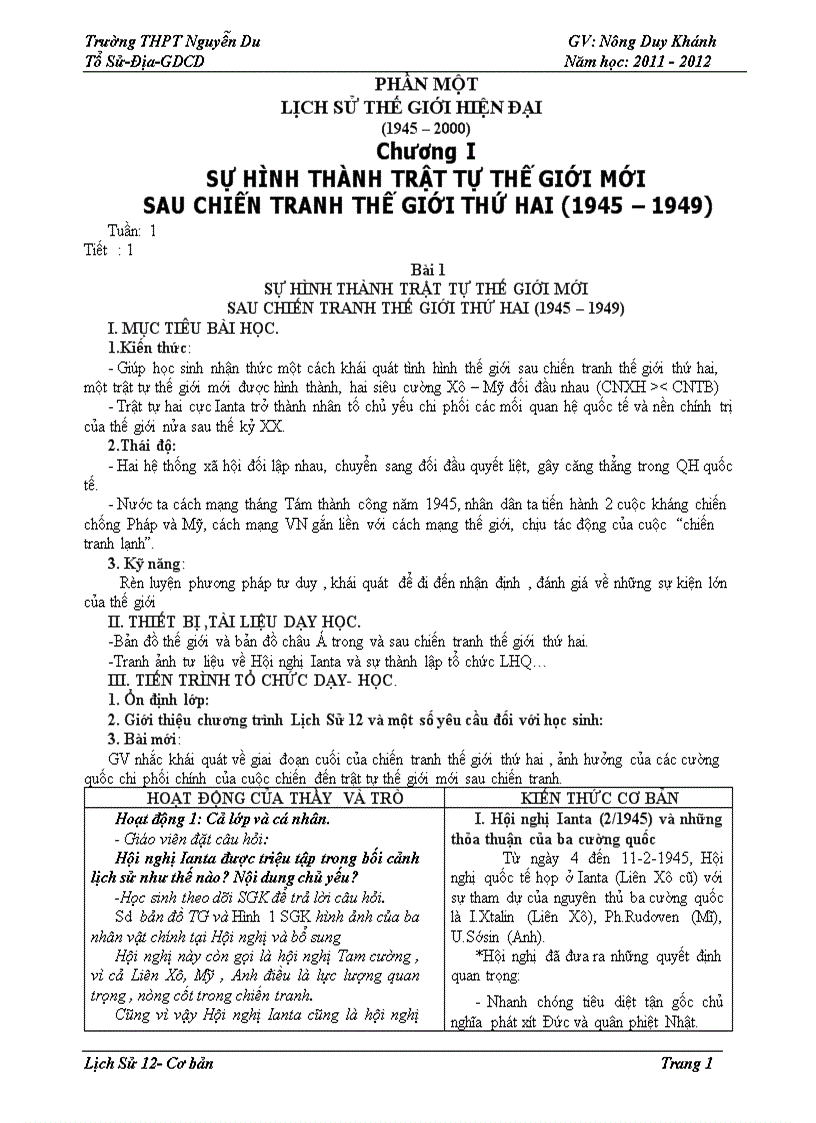 image for page Giáo án lịch sử 12 giảm tải