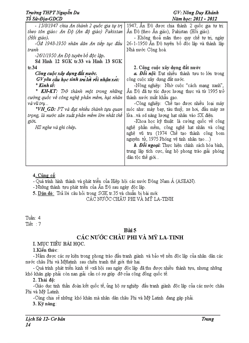 image for page Giáo án lịch sử 12 giảm tải