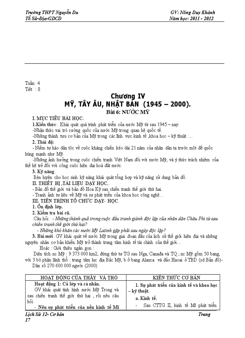 image for page Giáo án lịch sử 12 giảm tải