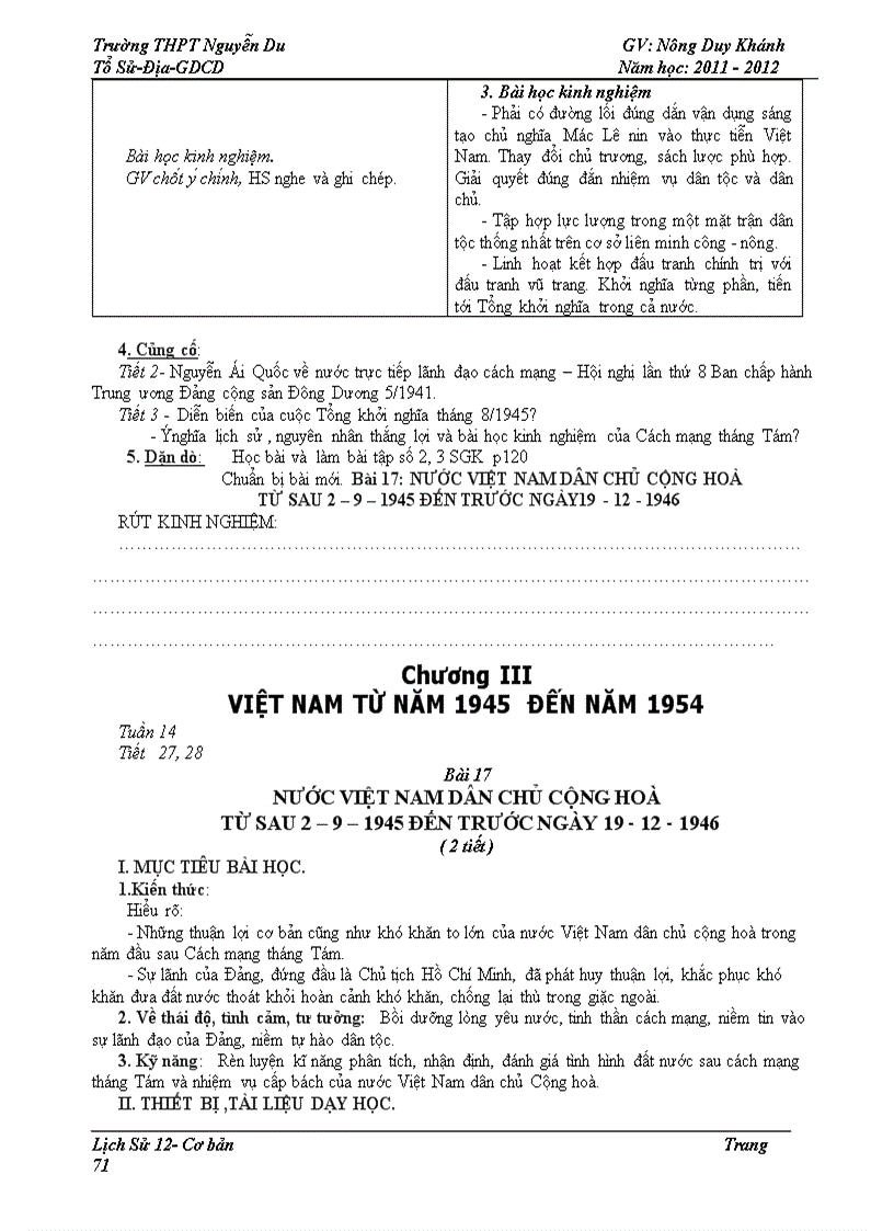image for page Giáo án lịch sử 12 giảm tải