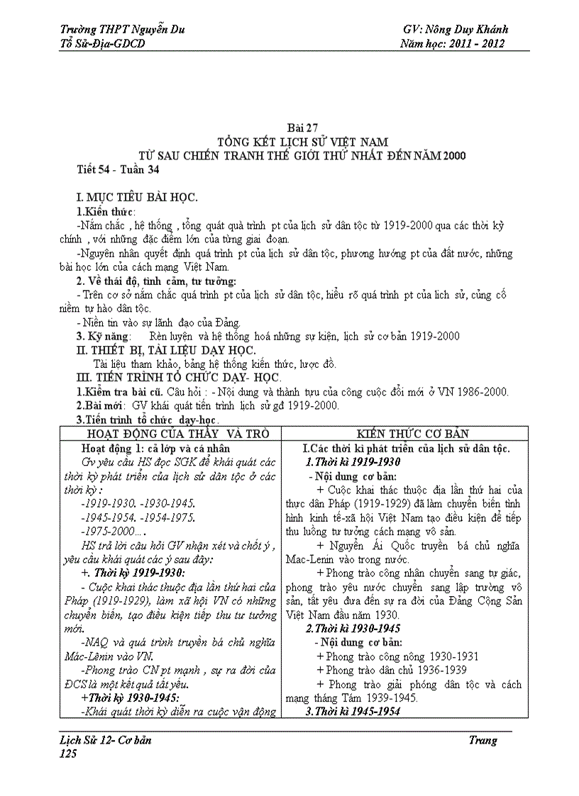 image for page Giáo án lịch sử 12 giảm tải