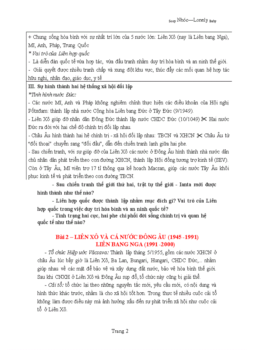 image for page Giao An LS 12 Phan The gioi