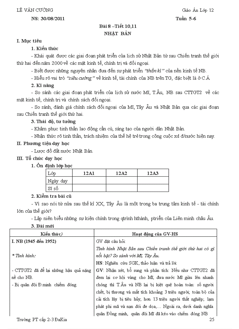 image for page Giáo án sử 12 theo chuẩn KT KN đã giảm tải