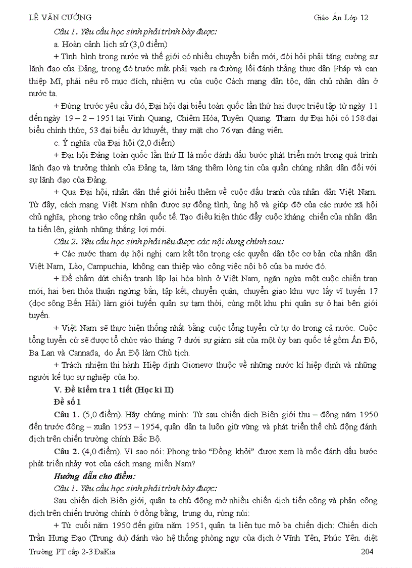 image for page Giáo án sử 12 theo chuẩn KT KN đã giảm tải