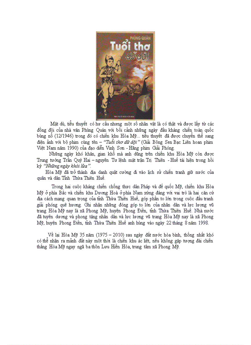 image for page Hòa Mỹ TTHUẾ Chiến khu xưa