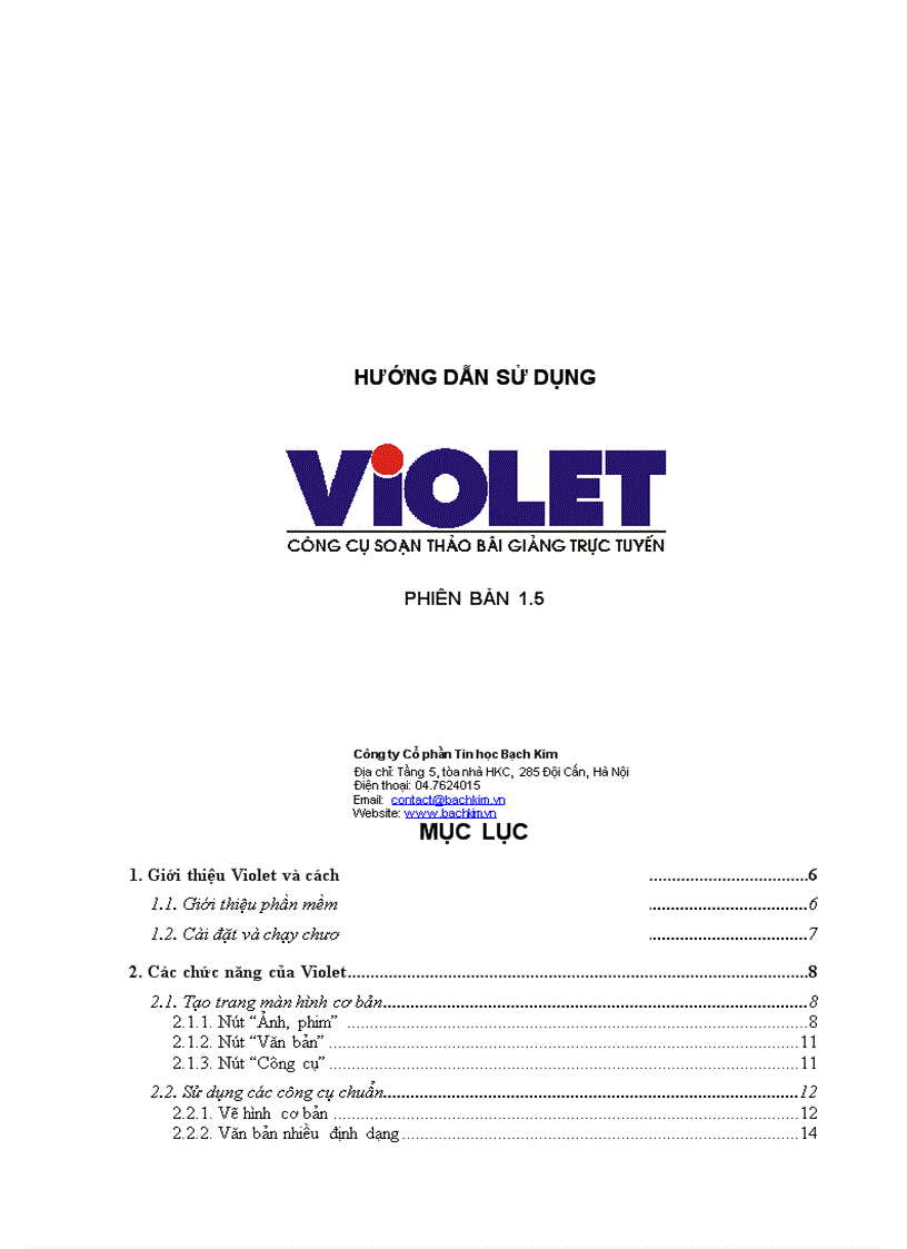 image for page Hướng dẫn học Violet