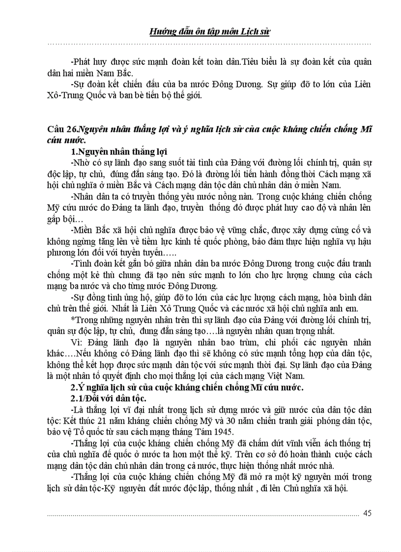 image for page Hướng dẫn ôn tập môn lịch sử