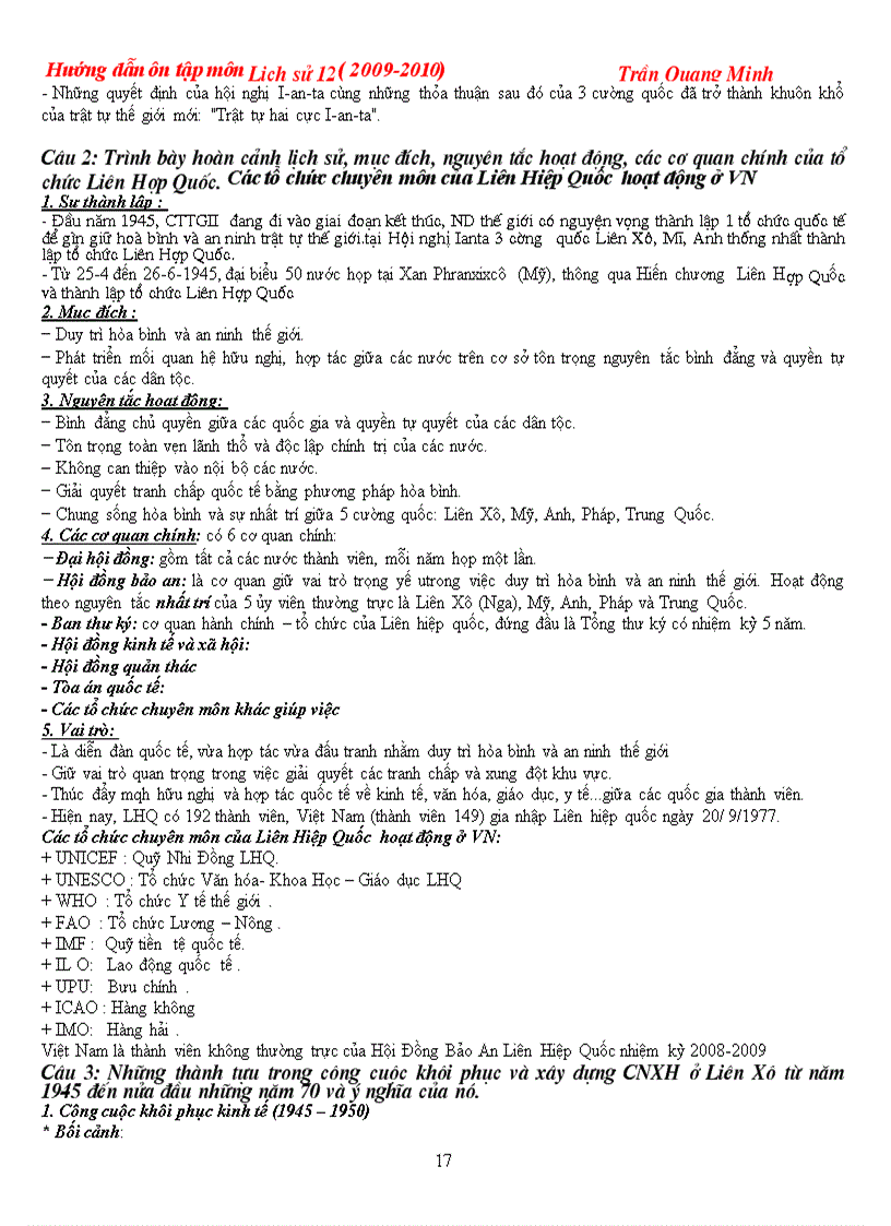 image for page Hướng dẫn ôn thi TNTHPT mon su