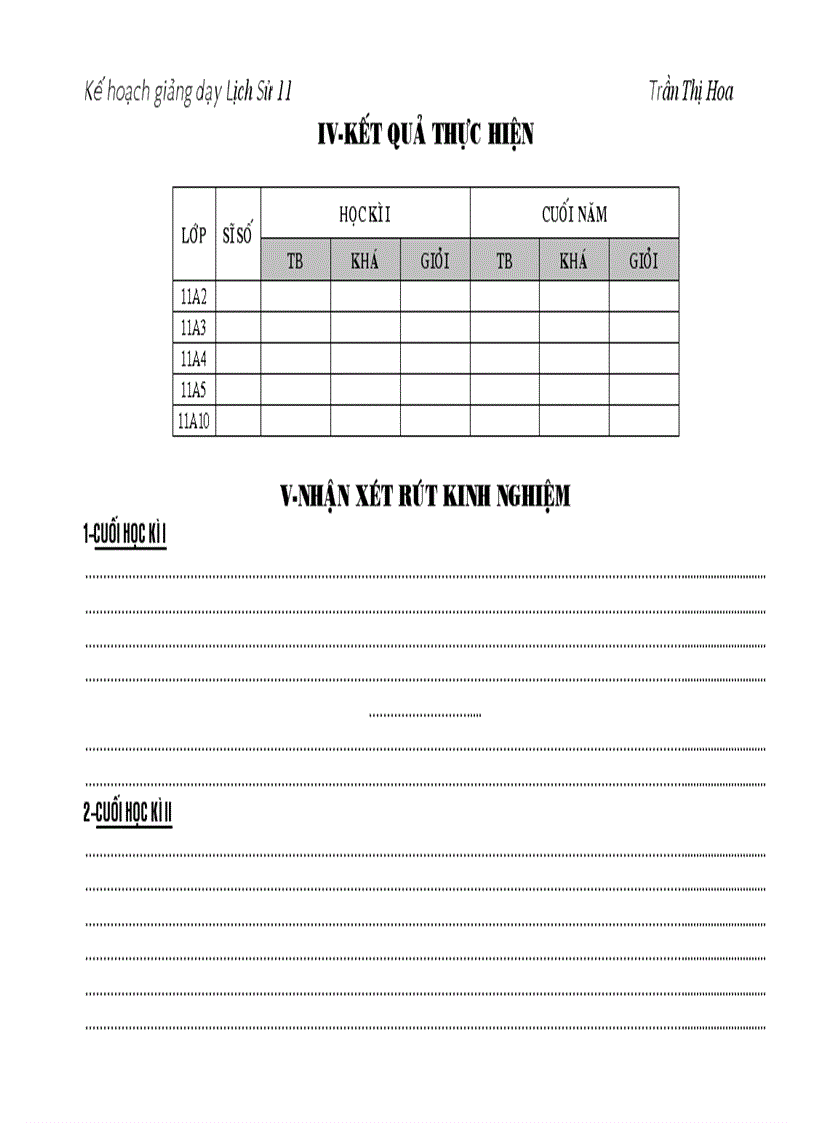 image for page Kế hoạch môn Lịch sừ 11 CB