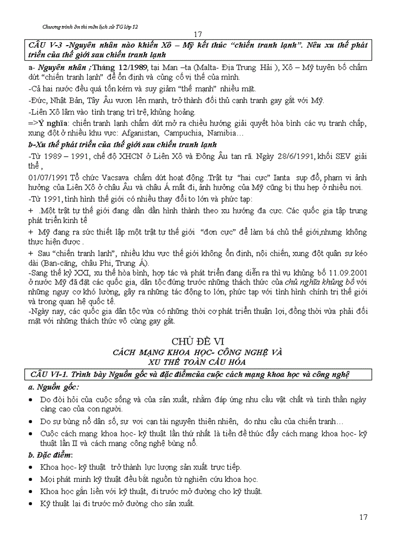 image for page Lịch sử 12 ôn thi