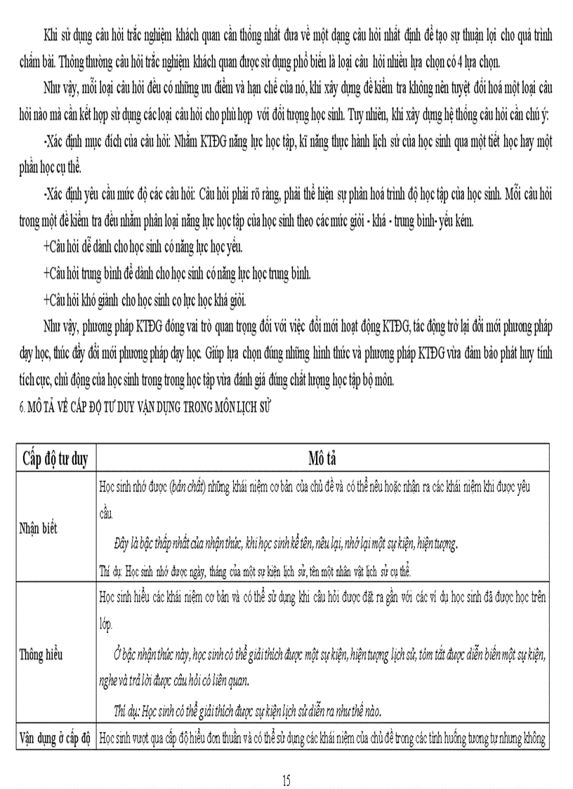 image for page Ma trận kiểnm tra đánh giá Sử