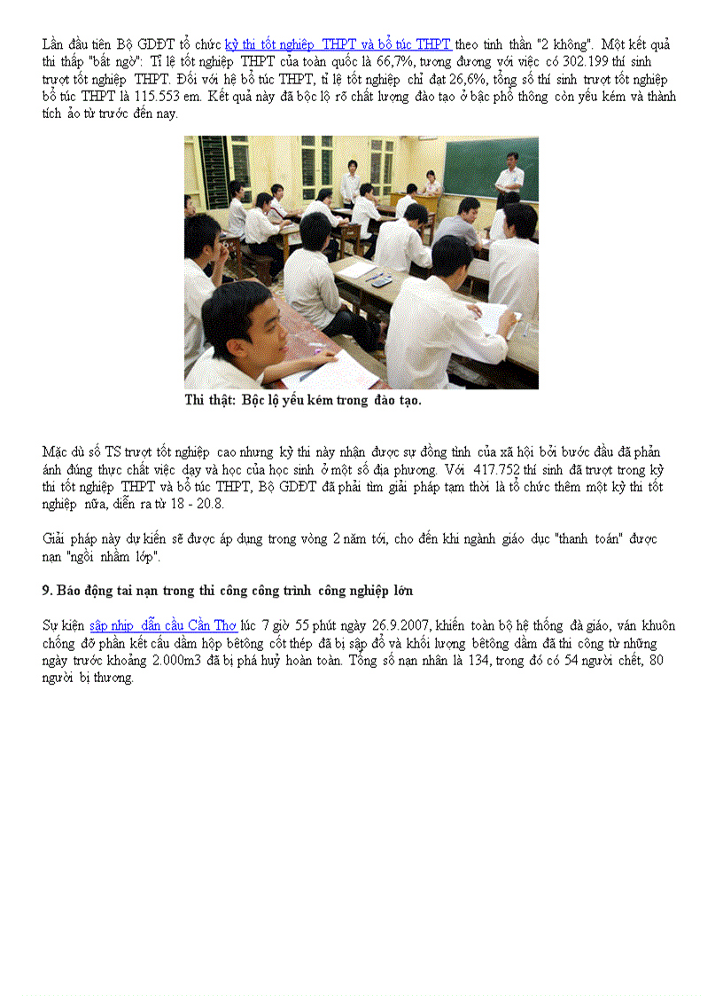 image for page Mười sự kiện nổi bật của VN năm 2008