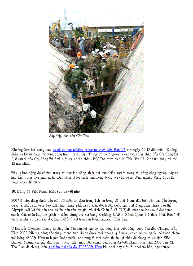 image for page Mười sự kiện nổi bật của VN năm 2008