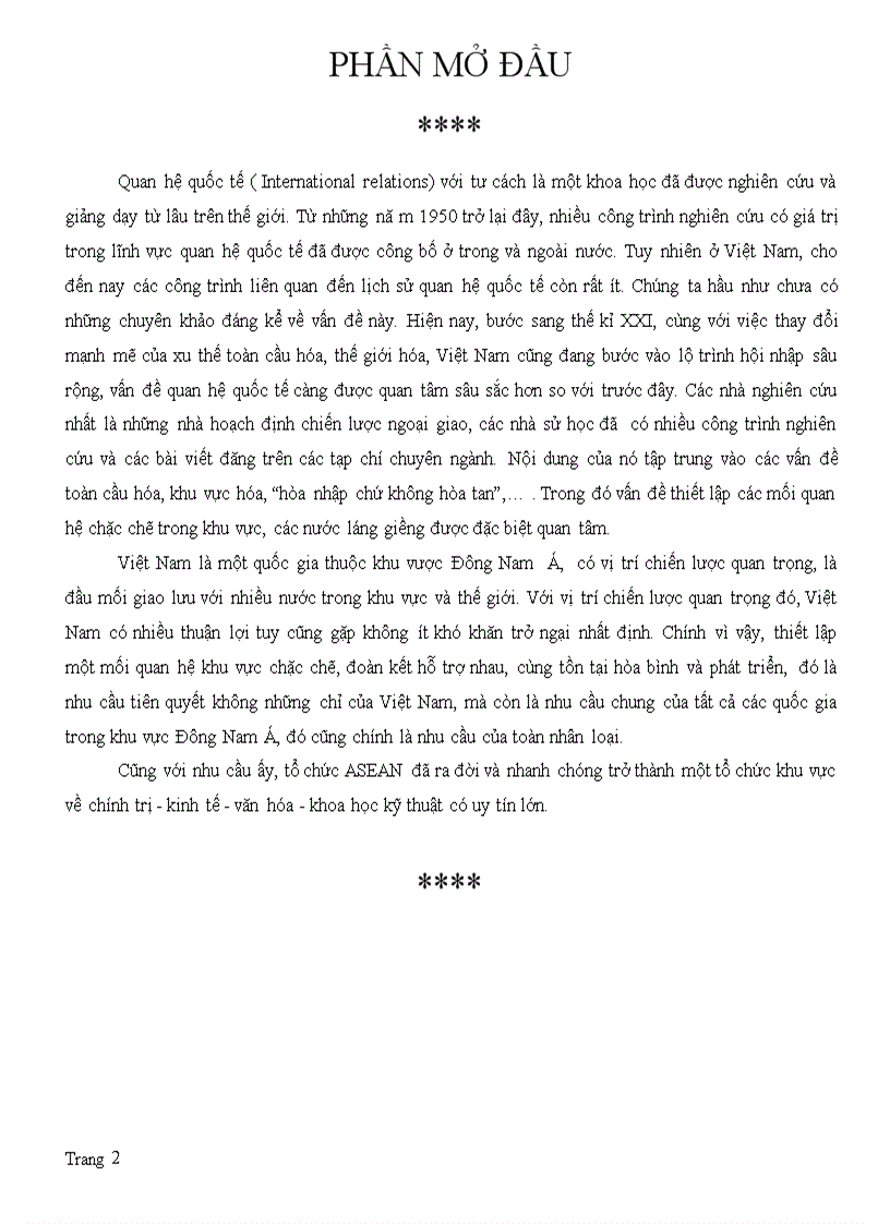 image for page Quan hệ giữa Việt Nam Asean