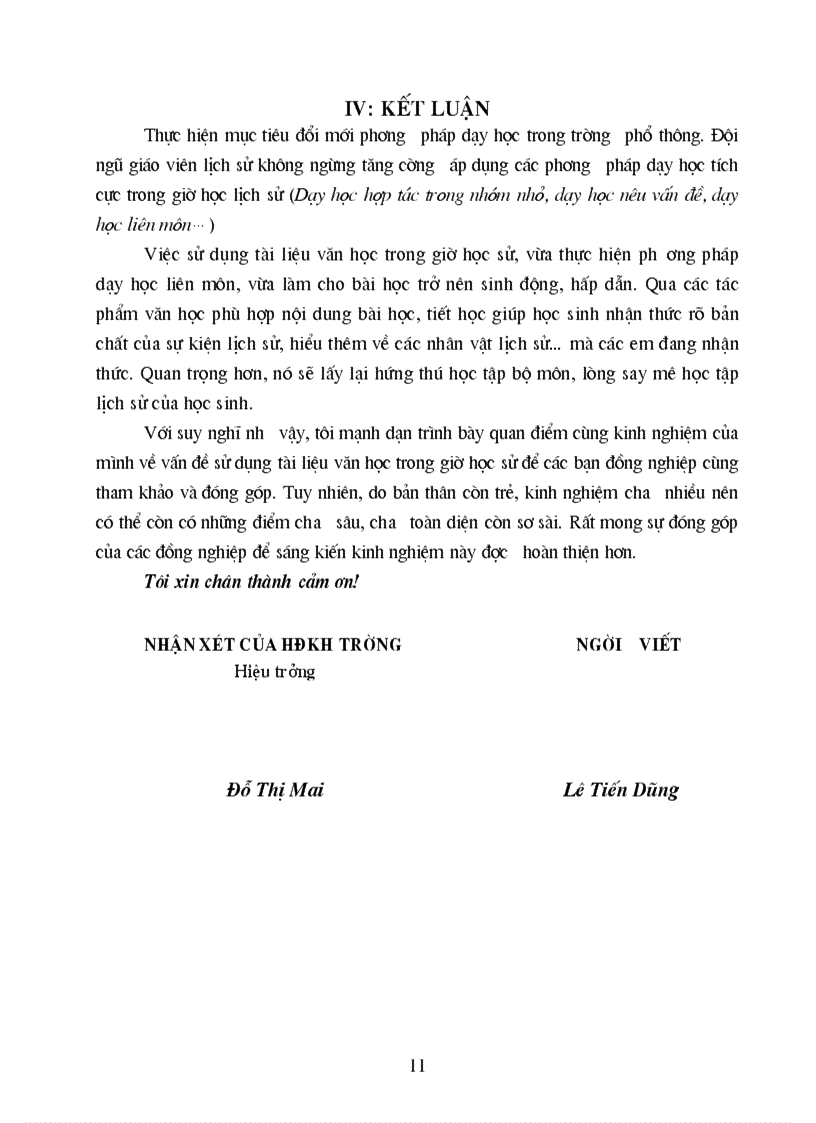 image for page Skkn su dung van hoc trong day hoc lich su doc