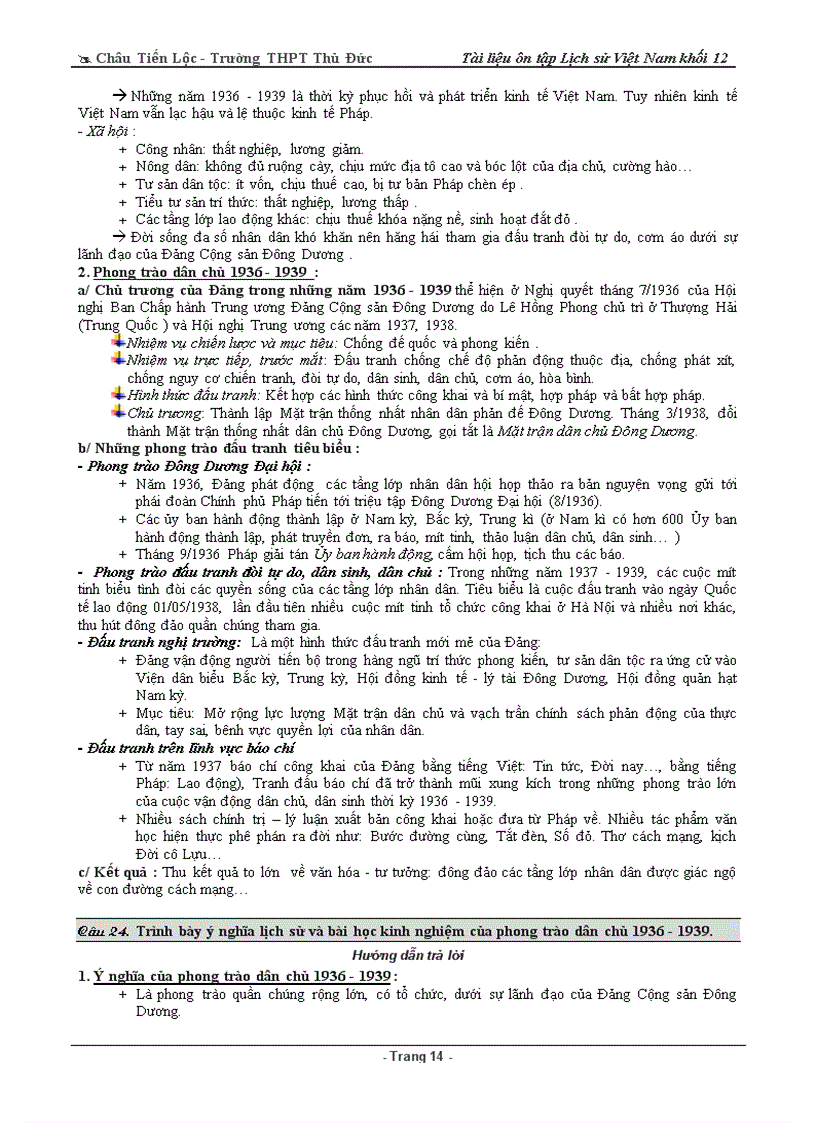 image for page Tài liệu Lịch sử 12 Phần LSVN 1919 1975