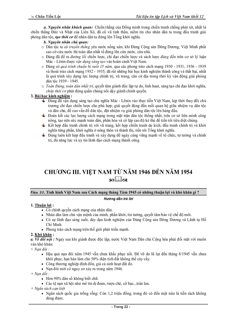 image for page TÀI LIỆU LỊCH SỬ VN 1919 1975 Ôn thi TN THPT TS ĐH CĐ