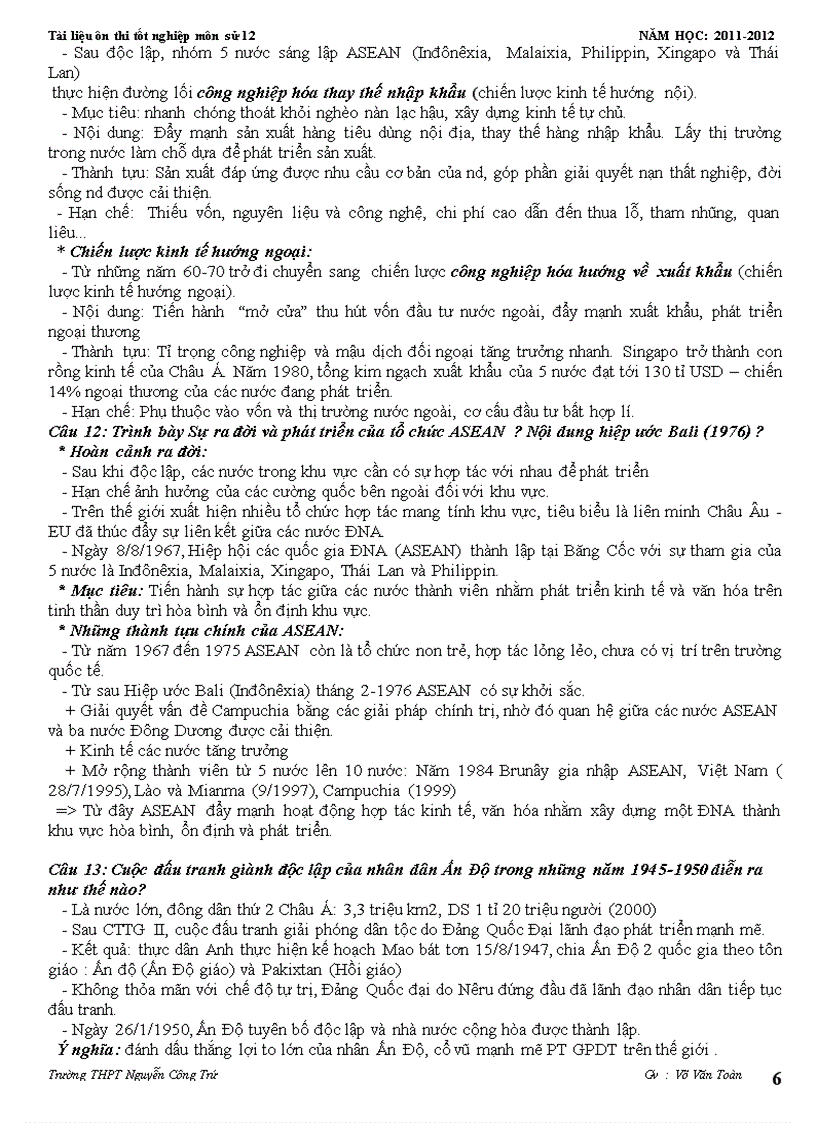 image for page Tài liệu ôn sử 12 giảm tải