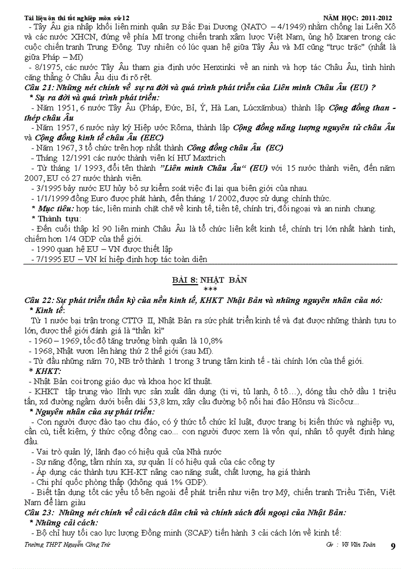 image for page Tài liệu ôn sử 12 giảm tải