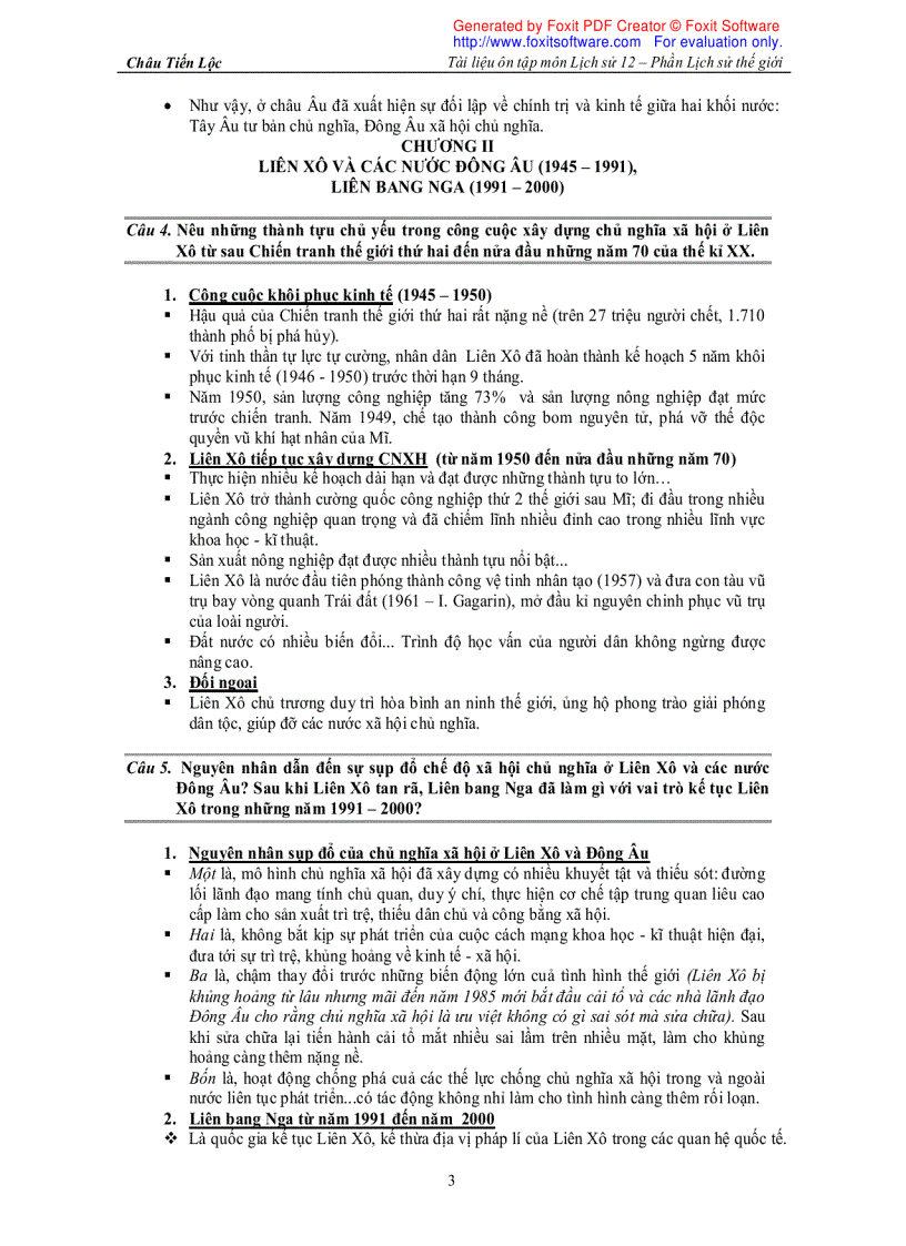 image for page Tài liệu ôn tập Lịch sử 12 Phần LSTG cơ bản