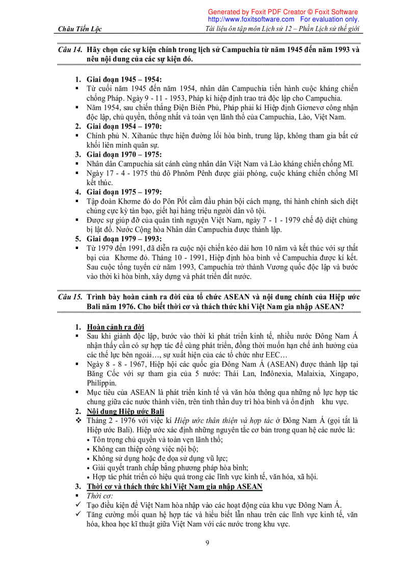 image for page Tài liệu ôn tập Lịch sử 12 Phần LSTG cơ bản