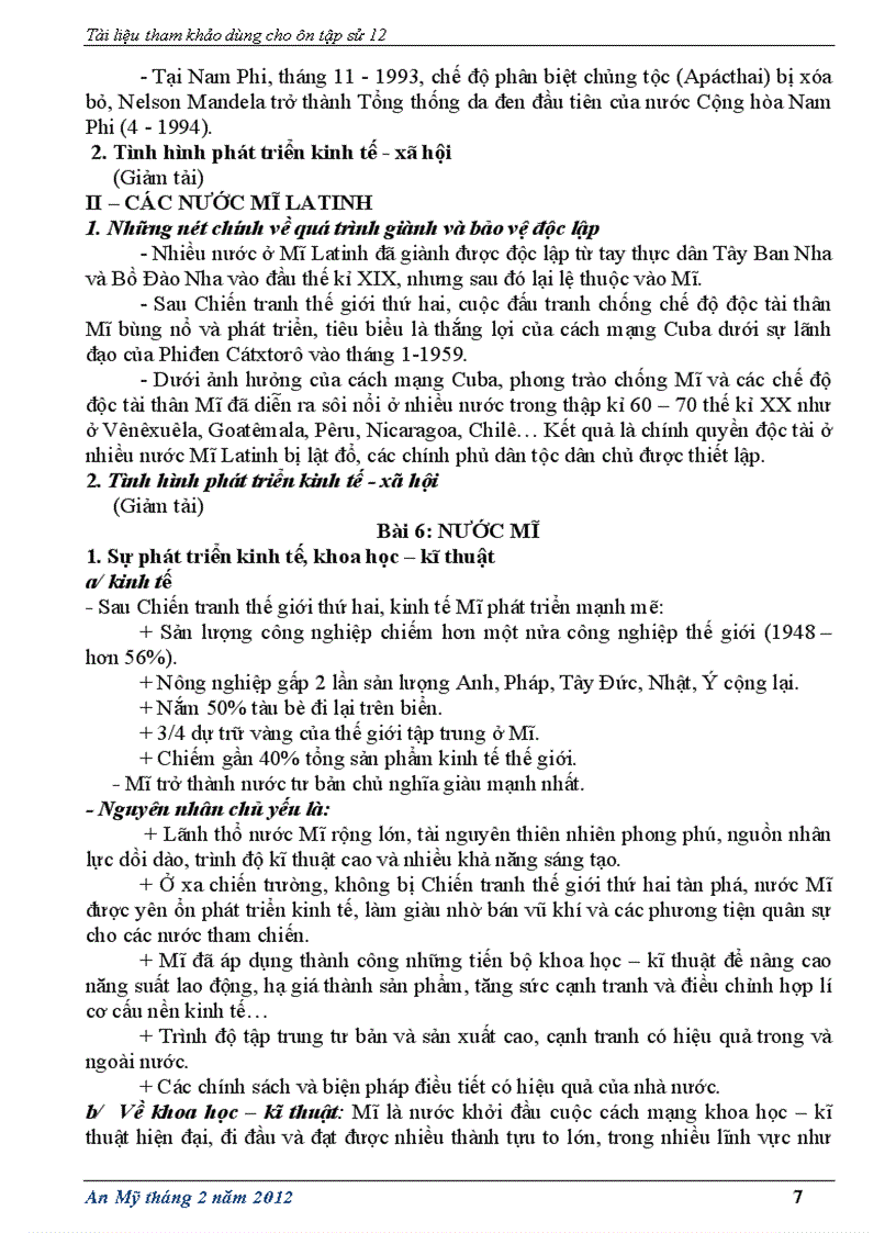 image for page Tài liệu ôn tập sử 12 tháng 2 năm 2012