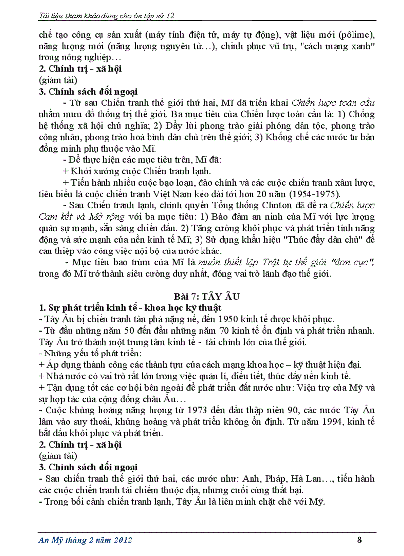 image for page Tài liệu ôn tập sử 12 tháng 2 năm 2012