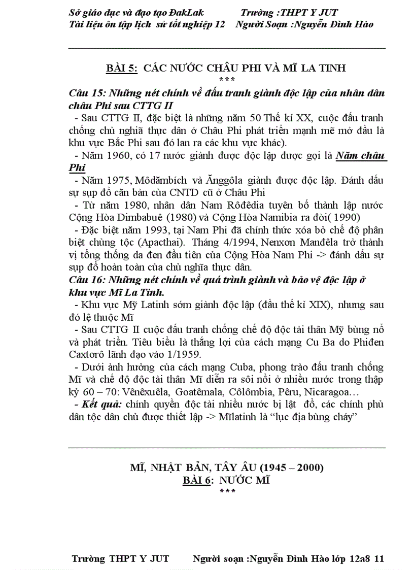 image for page Tài liêu ôn thi đại học tốt nghiệp môn lịch sử