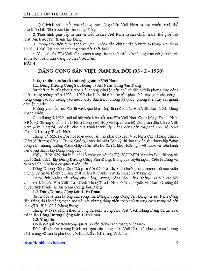 image for page Tài liệu ôn thi ĐH môn lịch sử