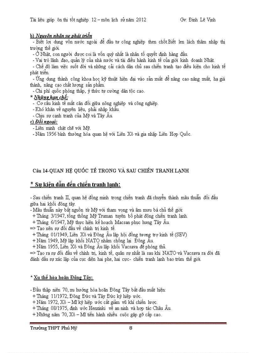 image for page Tài liệu ôn thi sử 12